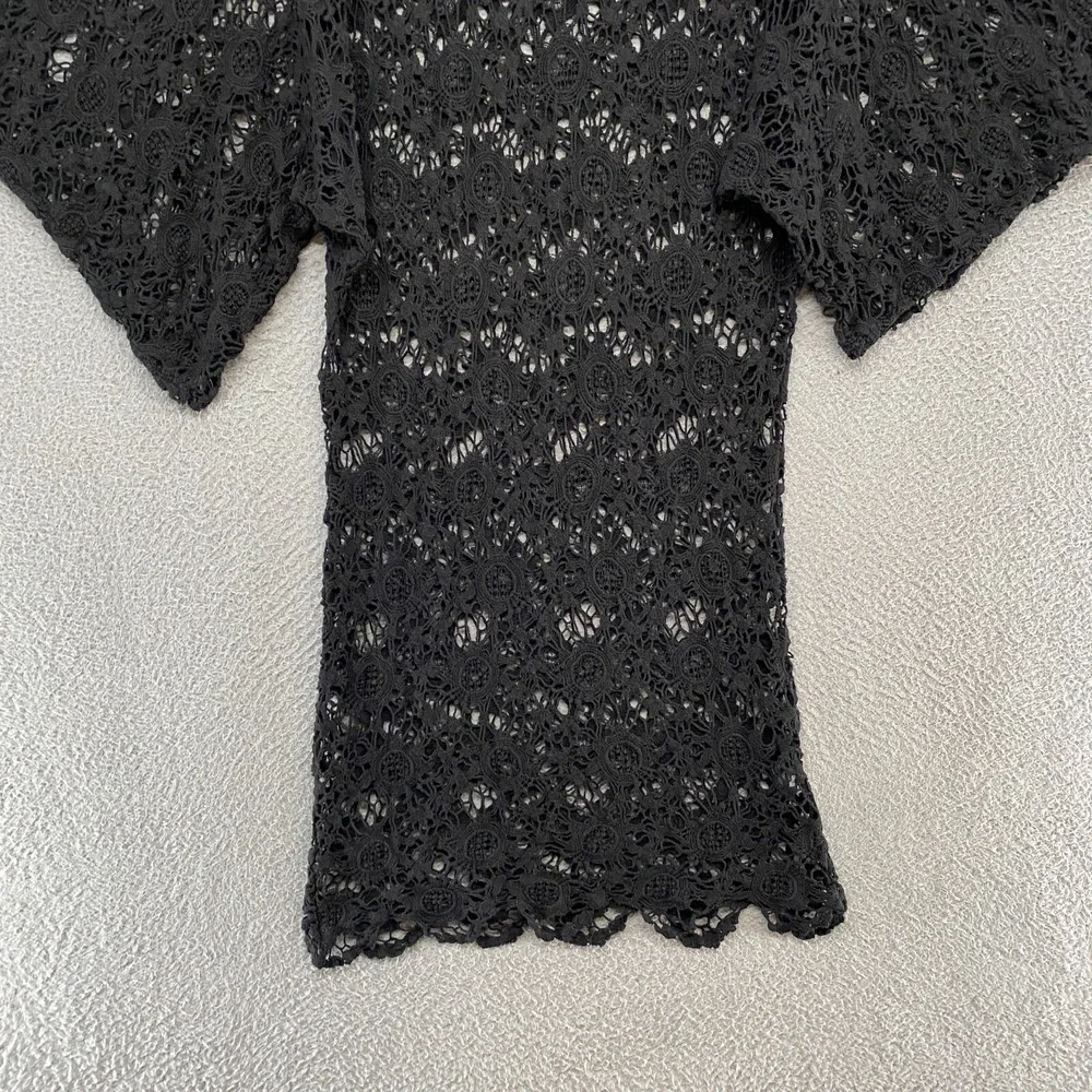 Venus Lace Dress Womens Medium Goth Grunge‎ Coverup Layering Wide Sleeves Punk